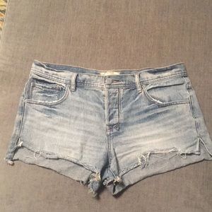 Free People raw hem denim shorts